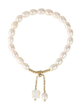 铃兰花吊坠天然淡水珍珠手链