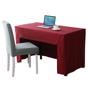 定做办公会议台尼桌布展会活动墨绿色会议室桌套绒面加厚台泥桌罩