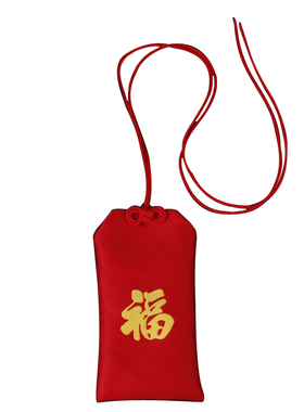 热销大红色香袋证件袋挂脖