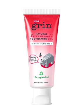 grin儿童牙膏含氟防蛀安全不辣口