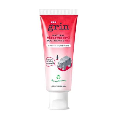grin儿童牙膏含氟防蛀安全不辣口
