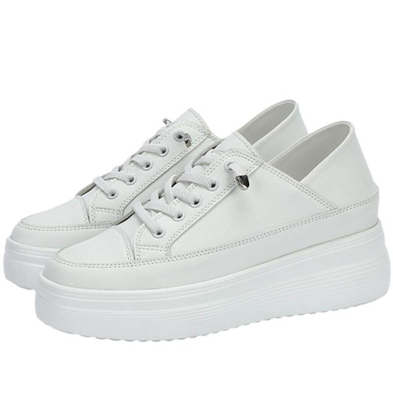 红蜻蜓新款内增高小白鞋板鞋女