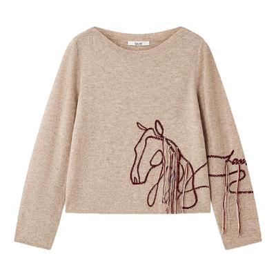 【绵羊绒混纺】Laurel劳芮26春新款云驹羊绒流苏上衣LWL371M03100