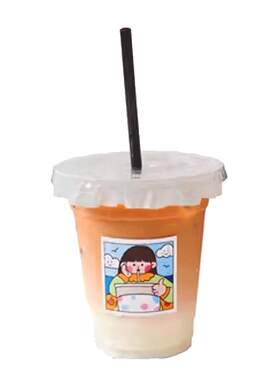 咖啡杯塑料橙汁奶茶杯子一次性