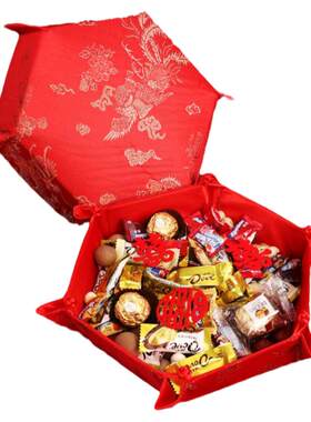 布艺结婚婚宴情侣礼品中式瓜果盘