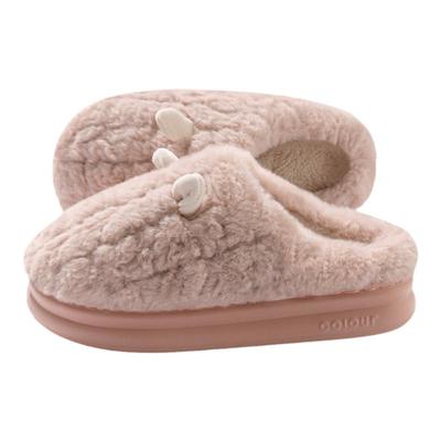 踩屎感棉拖鞋女款2025新款冬季家居室内保暖情侣毛绒拖鞋男秋冬天