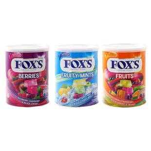 印尼进口零食FOXS霍士水晶糖什锦四季茶水果糖礼物硬糖糖果袋装