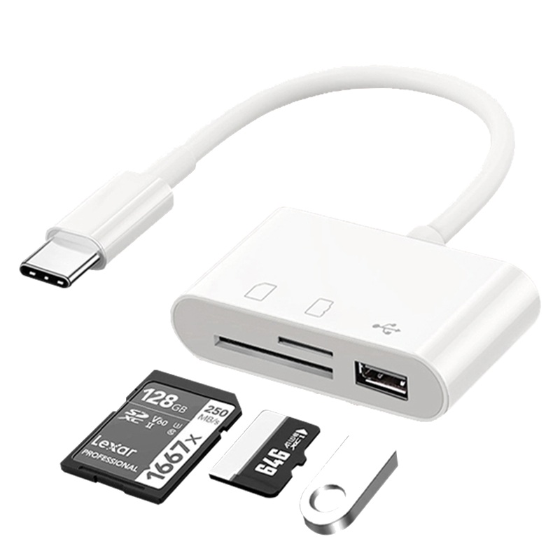 多功能读卡器多合一佳能ccd相机sd内存卡行车记录仪TF存储卡u盘下载歌typec高速手机otg转换接头IPAD电脑通用