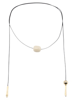 银色纹理贝壳抽拉式项链