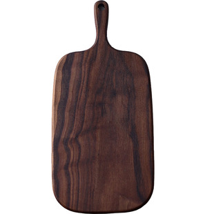 黑胡桃木无漆整木手工实木无拼接木砧板餐点面包托盘寿司板水果