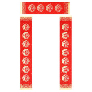 2026万年红蜡染宣纸对联纸定制logo高档烫金加厚空白手写春联红纸