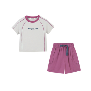 半度闲女童夏装短袖运动套装洋气薄款2025新款儿童夏季短裤两件套