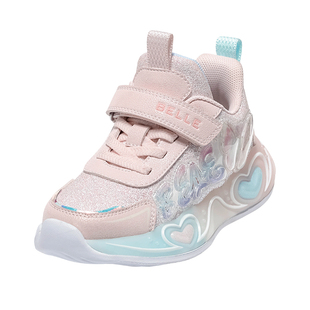 百丽童鞋女童运动鞋2025秋季新款儿童闪灯鞋中童老爹鞋休闲发光鞋