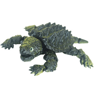 3D打印小乌龟玩具会动鳄龟咬手指鳄鱼龟关节可动模型创意王八手办