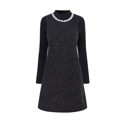 迪奥气质名媛小香风两件套装裙女