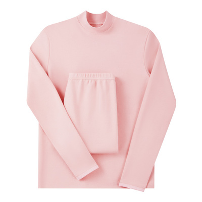 三枪长袖女士纯棉半高领保暖套装