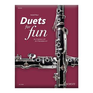 欢乐单簧管二重奏 古典与浪漫时期原创作品 独奏 朔特原版乐谱书 ED23346