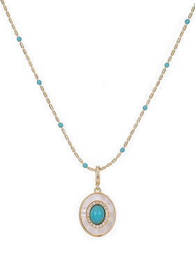 新中式绿松石项链女轻奢小众设计