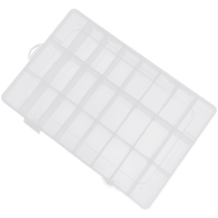 透明塑料收纳盒24格固定耳钉耳环项链戒指胸针饰品盒首饰盒整理盒