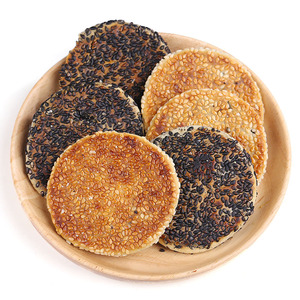 黄石正宗港饼湖北特产小芝麻饼干薄脆香零食小吃手工老式喜饼桂花
