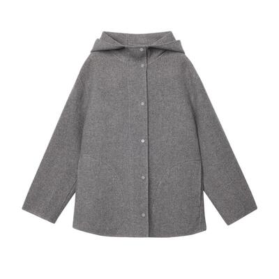 ZUCZUG4M36羊毛双面呢带帽大衣