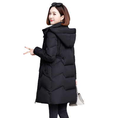 时尚洋气爆款黑色收腰显瘦羽绒服