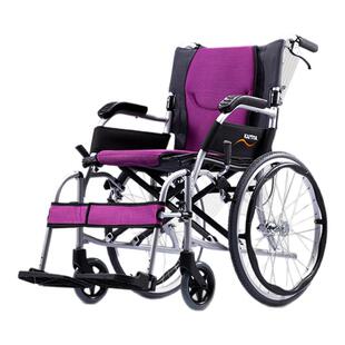 康扬轮椅老人旅游代步车折叠轻便可上飞机自推轮腿靠可拆KM-2512