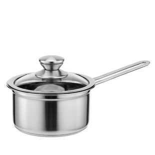 304不锈钢奶锅迷你小锅 煮牛奶小锅复底加厚家用电磁炉燃气不粘锅