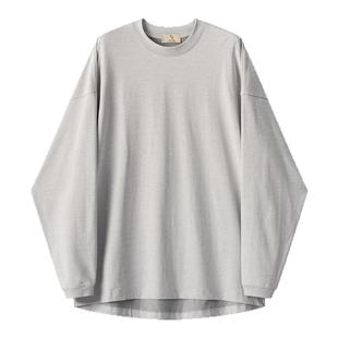 【限时清仓】威廉福克斯针织宽松休闲上衣不对称下摆潮流长袖T恤