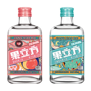 江小白果立方15-23度168ml蜜桃味白葡萄味低度女士微醺果汁酒