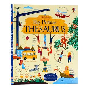Usborne 近义词图解图画书 精装大开 Big Picture Thesaurus 英文原版绘本 儿童词库词典 英语写作指南 趣味插图学习工具书