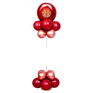 结婚气球布置立柱路引支架农村院子布置装饰婚礼室外大门口拱门