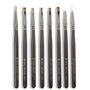 日式美甲定制彩绘笔画花拉线笔渐变晕染笔刷美甲圆头光疗笔刷套装