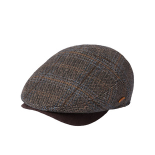 mrduck秋冬英伦加厚羊毛呢鸭舌帽 大头围前进帽中老年人保暖帽子