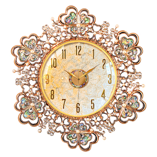 欧式贝壳挂钟轻奢风高级感客厅高档挂墙时钟法式装饰钟表2026新款