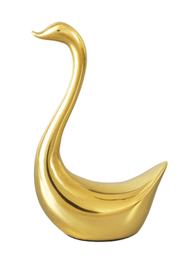 天鹅黄铜卧室浪漫风新婚闺蜜摆件