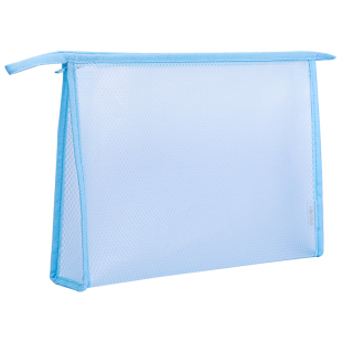 得力A4文件袋加厚杂物收纳分类拉链袋书袋A5笔袋透明文件收纳袋旅行包化妆包衣物收纳资料袋