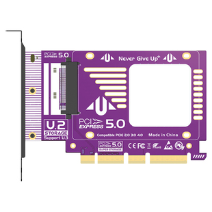 JEYI佳翼pcie5.0 x4转U2固态硬盘转接U.3扩展卡gen3转换SFF8639