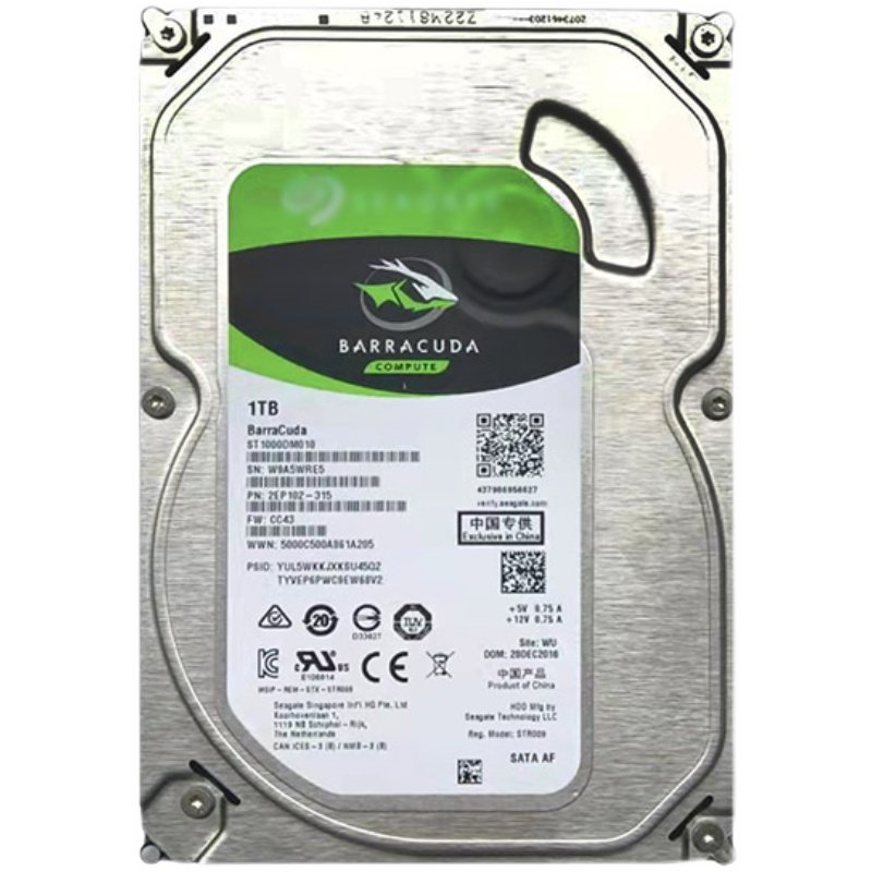 台式机械硬盘1TSATA64M7200转