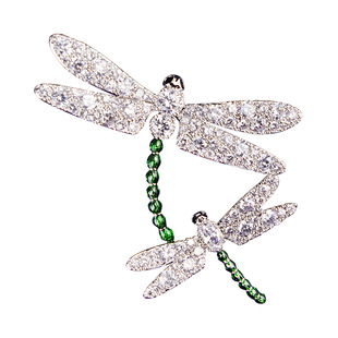 高档蜻蜓胸针胸花女韩国奢华大气外套别针开衫扣西服配饰精致礼物