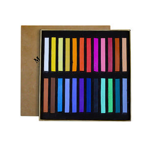 马利色粉笔粉彩棒48色美术生专用色彩颜料画画笔超轻粘土工具玛利牌彩色粉笔24色黑板报绘画玛丽乾粉和谐套装