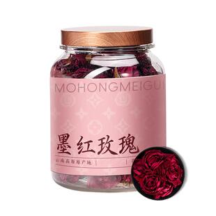 五虎云南墨红玫瑰花茶官方旗舰店茶叶自己喝送礼冻干重瓣玫瑰花