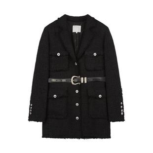 REVAN芮范设计师款狩猎风粗花呢连衣裙RM71101155