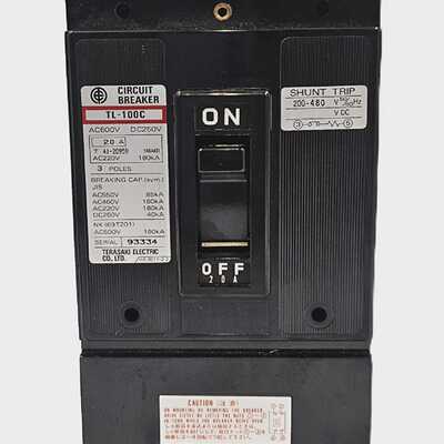 TERASAKI TL-100C 20A 3 POLE 600VAC CIRCUIT BREAKER [FAST SHI