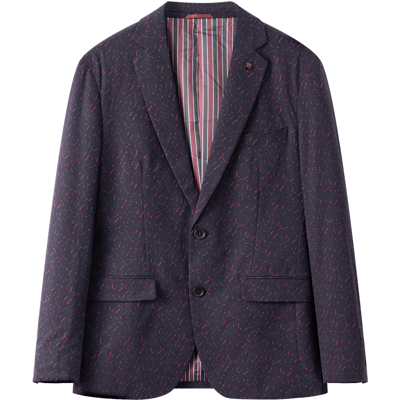 外贸大牌正品撤标尾货清仓男装外套秋季商务休闲时尚碎花西装上衣