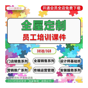 全屋定制家具橱柜导购销售设计师产品知识服务规范培训PPT课件门店销售技巧员工手册产品安装手册工艺流程