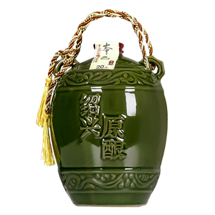 绍兴特产老黄酒二十年无焦糖色本色原酒1.5L坛礼盒装半甜型善酿酒