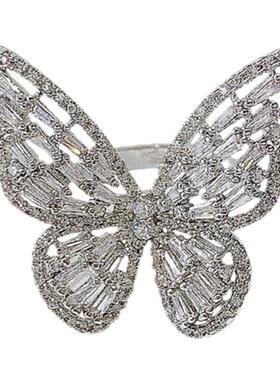 超仙蝴蝶戒指巴洛克网红ins韩版