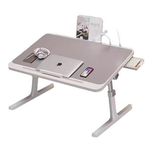 可升降折叠床上小桌子简约宿舍学生写字床上书桌学习调节高度支架家用卧室坐地飘窗懒人笔记本电脑办公小桌板