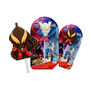 添乐卡通王奥特曼造型牛奶巧克力棒正版联名棒棒糖儿童零食食玩